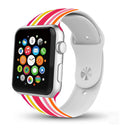 TEGAL - Silicone Watch Band for Apple Watch 38mm White-Red-Yellow -