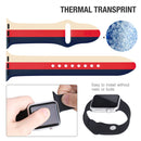 TEGAL - Silicone Watch Band for Apple Watch 42mm Black-Red-Green -