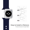 TEGAL - Silicone Watch Band for Apple Watch 42mm White-Red-Green -