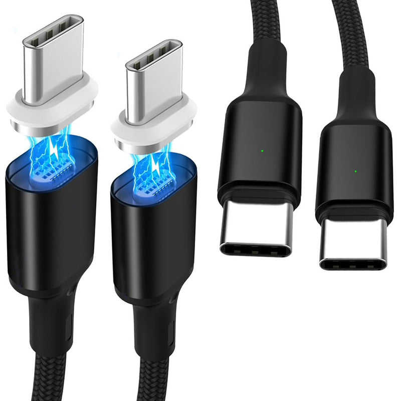 TEGAL - TEGAL 100W Magnetic USB-C to USB-C Cable - 2 Packs