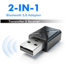 TEGAL - TEGAL 2 in 1 USB Powered Bluetooth 5.0 Transmitter -