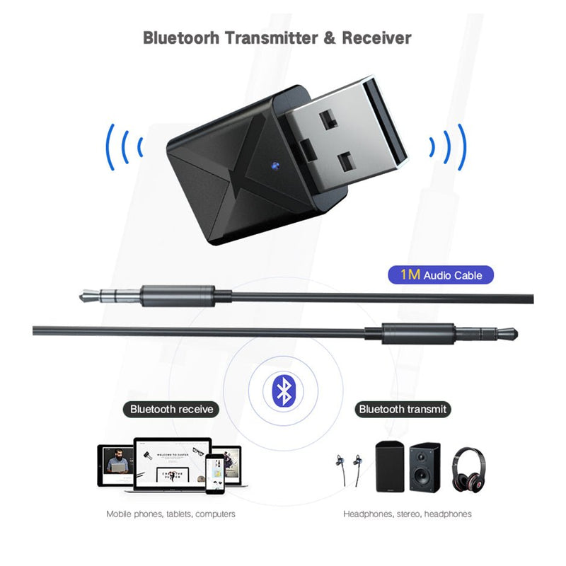 TEGAL - TEGAL 2 in 1 USB Powered Bluetooth 5.0 Transmitter -