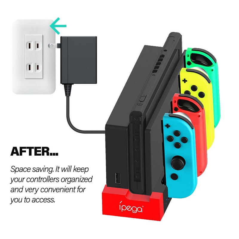 TEGAL - TEGAL 4 Port Joy-Con Charging Station for Nintendo Switch -