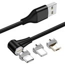 TEGAL - TEGAL E360 Sideway Magnetic Fast Charging Cable - 3 in 1