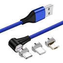 TEGAL - TEGAL E360 Sideway Magnetic Fast Charging Cable - 3 in 1