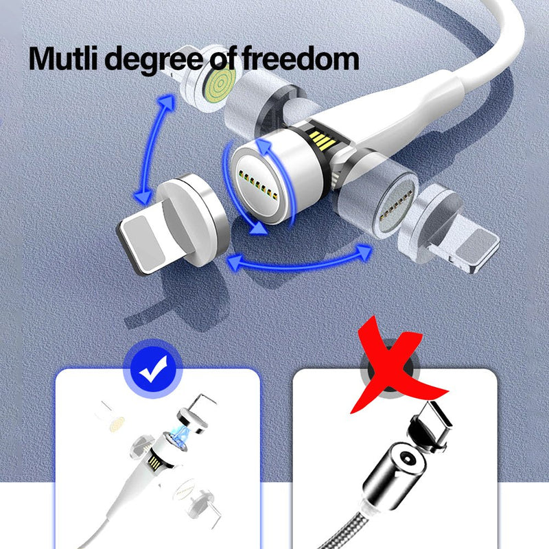 TEGAL - TEGAL E540 3A Magnetic Fast Charging Data Cable - 3 in 1