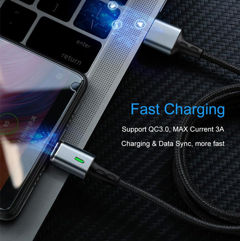 TEGAL - TEGAL ESTAR Magnetic 5A Micro USB Fast Charging Cable 2m Space Grey -
