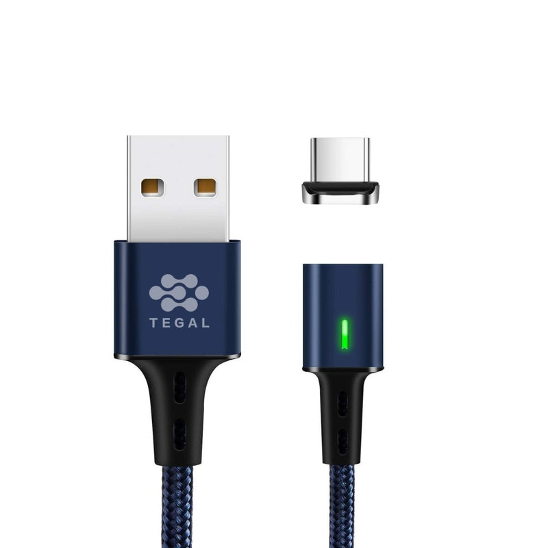TEGAL - TEGAL ESTAR Magnetic 5A USB C Fast Charging Cable 1m Navy Blue -