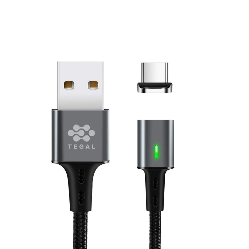 TEGAL - TEGAL ESTAR Magnetic 5A USB C Fast Charging Cable 2m Space Grey -