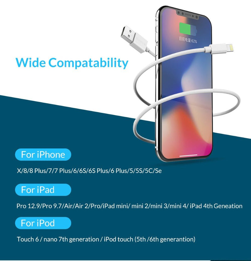 TEGAL - TEGAL iPhone Lightning Charging Cable 2m - x1