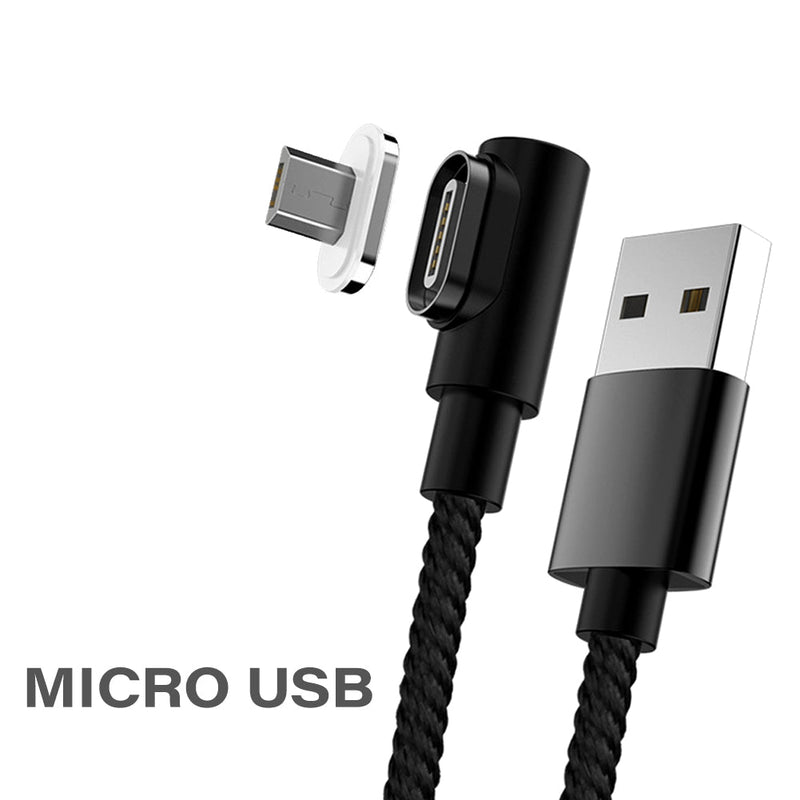 TEGAL - TEGAL Sideway Magnetic 3A Fast Charging Data Cable - Micro USB