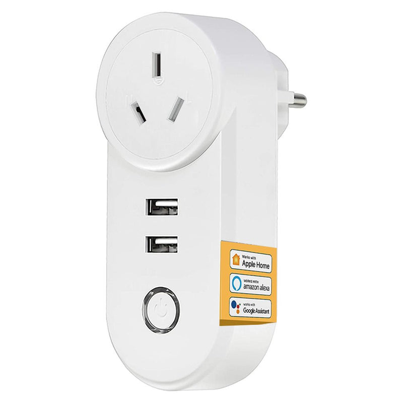 TEGAL - TEGAL Smart Wifi Plug Power Socket 16A - A2 Dual USB