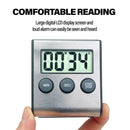 TEGAL - TEGAL Stainless Steel Magnetic Kitchen LCD Digital Timer -