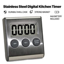 TEGAL - TEGAL Stainless Steel Magnetic Kitchen LCD Digital Timer -