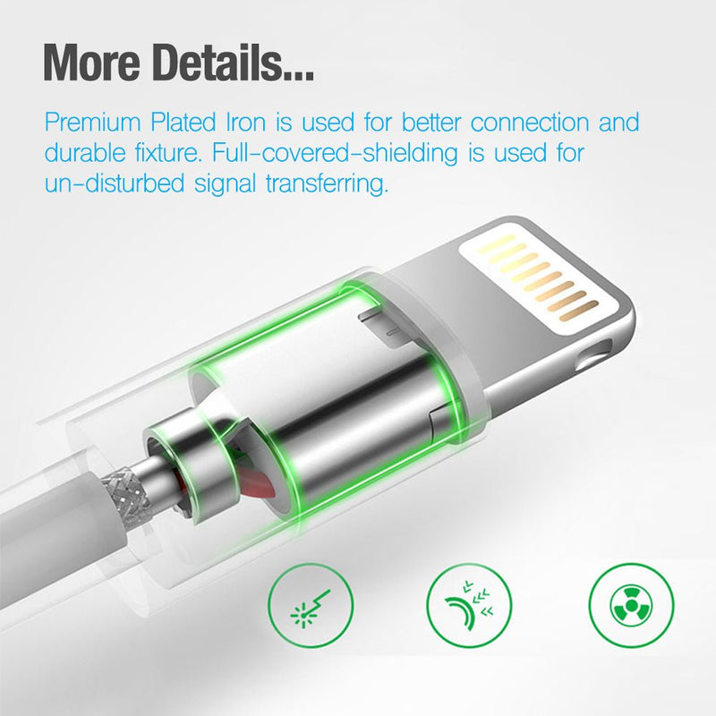TEGAL - TEGAL USB-C to Lightning Cable 1m White - x2