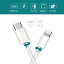 TEGAL - TEGAL USB-C to Lightning Cable 1m White - x2
