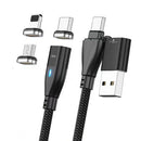 TEGAL - TEGAL USB & Type C 6 in 1 Dual Magnetic Fast Charging Cable - 3 in 1