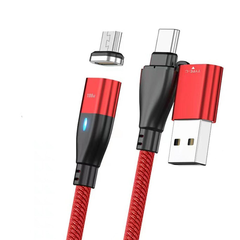 TEGAL - TEGAL USB & Type C 6 in 1 Dual Magnetic Fast Charging Cable - Micro USB