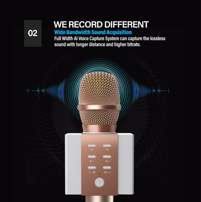 TEGAL - TOSING 008 Wireless Bluetooth Karaoke Microphone - Black