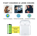 TEGAL - Wireless Bluetooth Earphones White Dual Headset White -