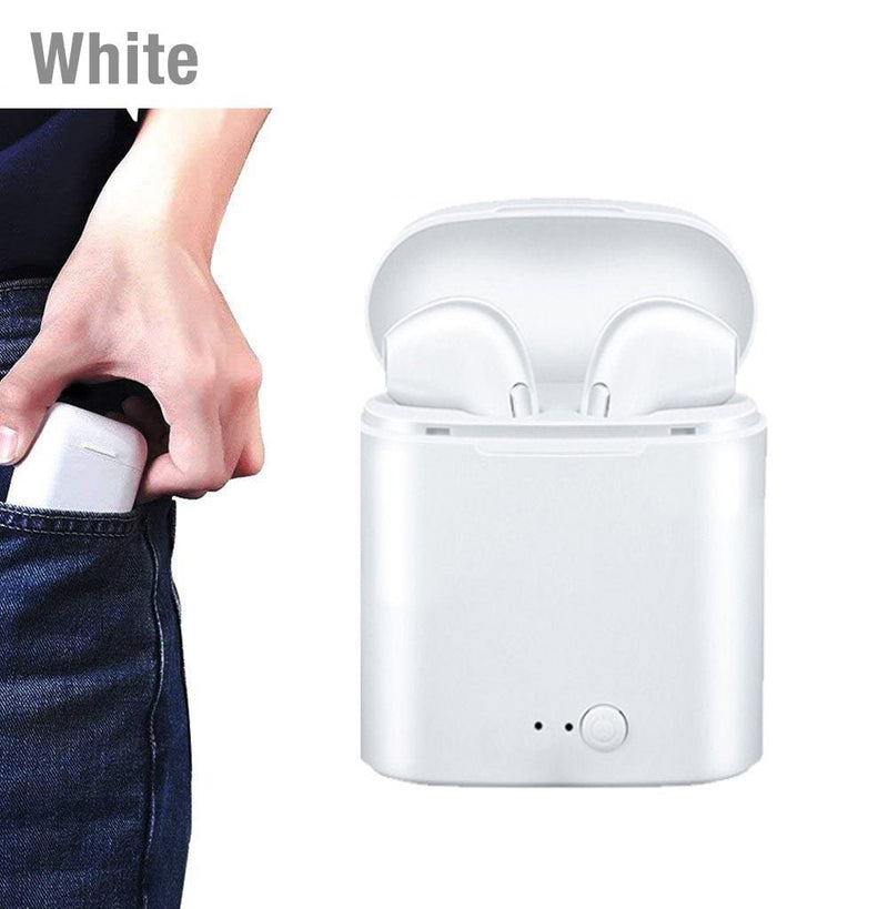 TEGAL - Wireless Bluetooth Earphones White Dual Headset White -